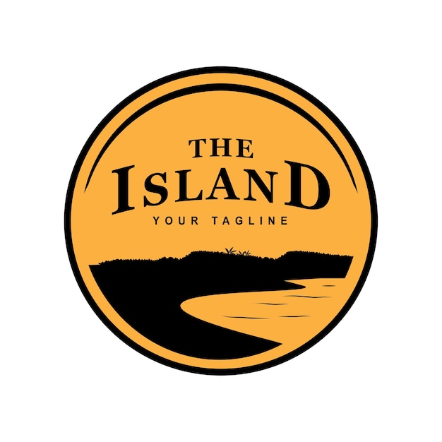 vintage eiland logo ontwerp