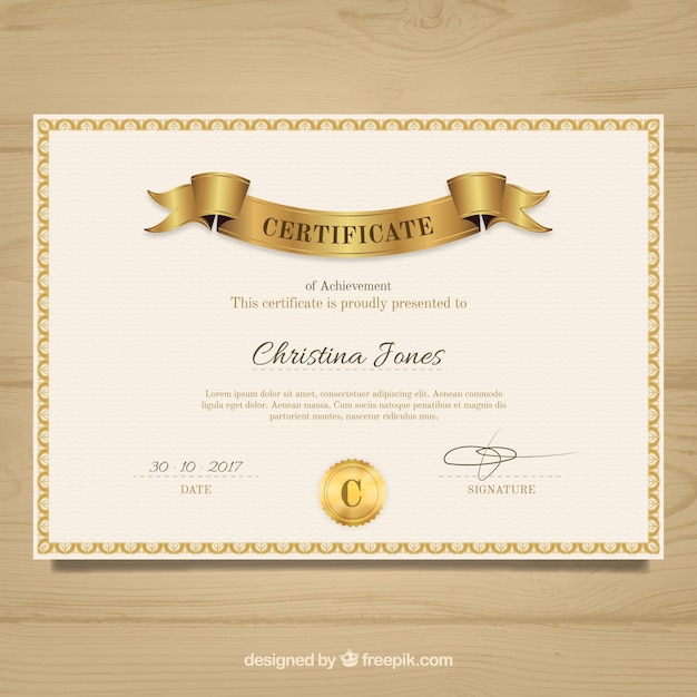 Vintage elegant diploma