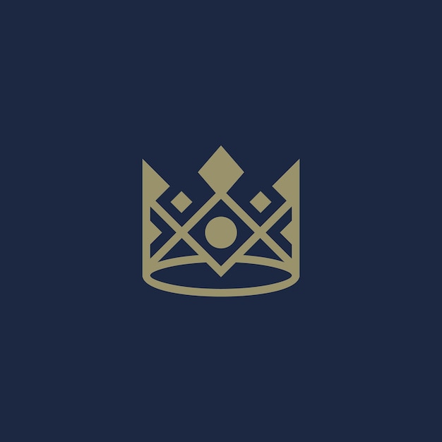Vector vintage elegante crown logo vector ontwerpsjabloon. vintage crown logo royal king queen concept