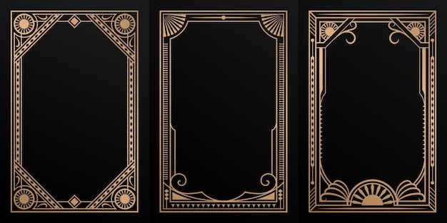 Vector vintage elegante gouden frame vector sjabloon