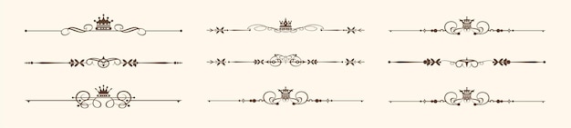 Vector vintage elements for page decoration