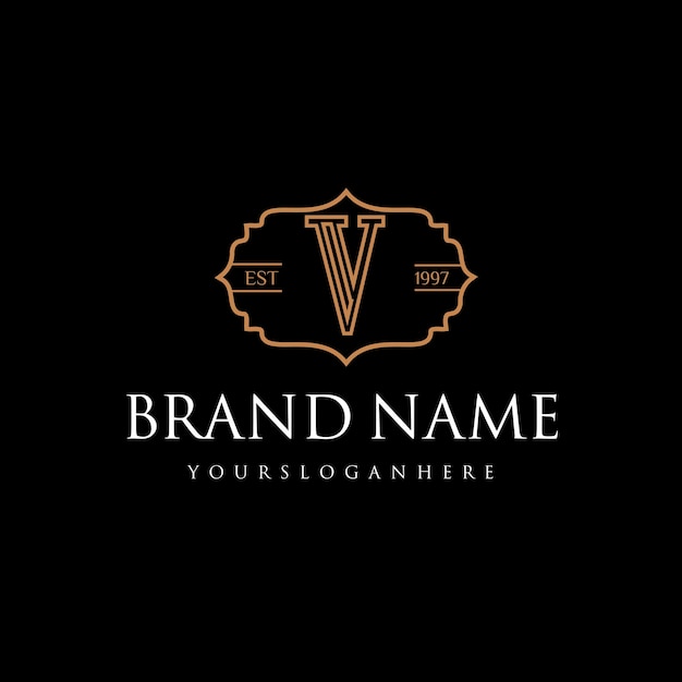 Vector vintage en elegant logo