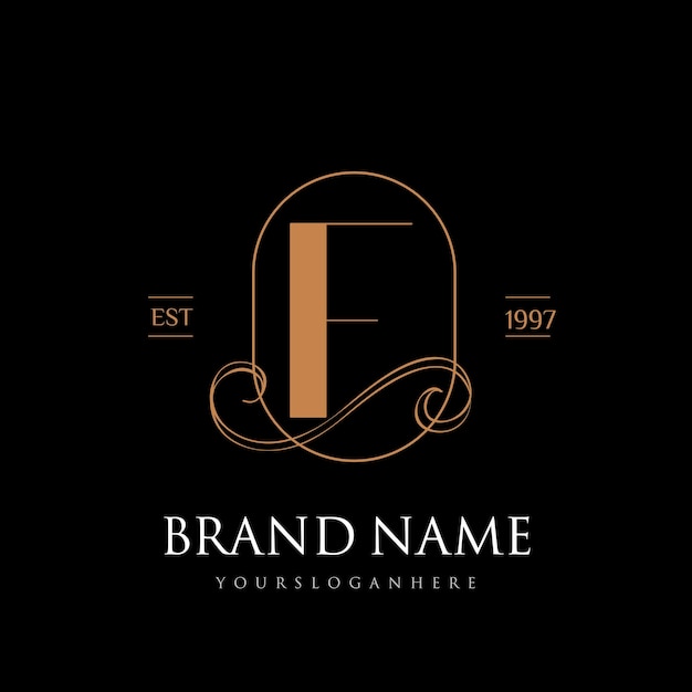 Vector vintage en elegant logo