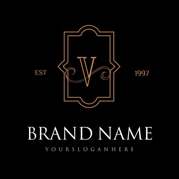 Vector vintage en elegant logo