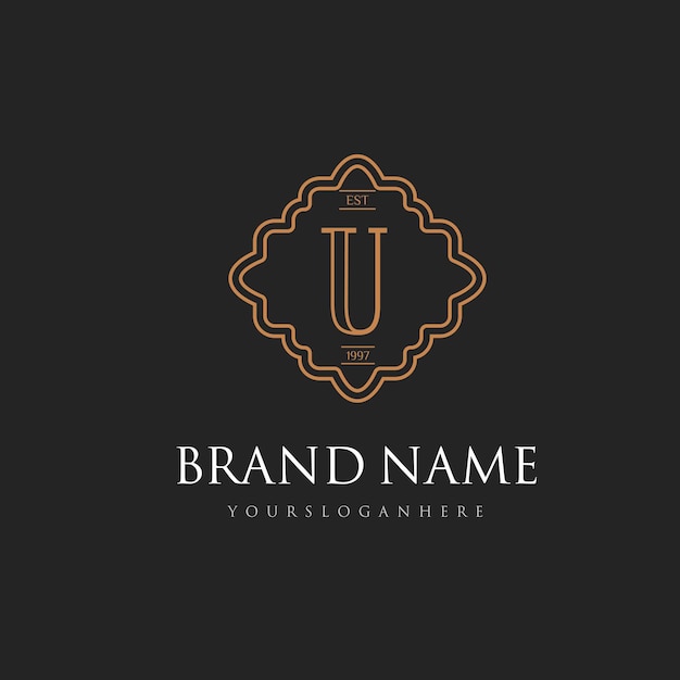 Vector vintage en elegant logo