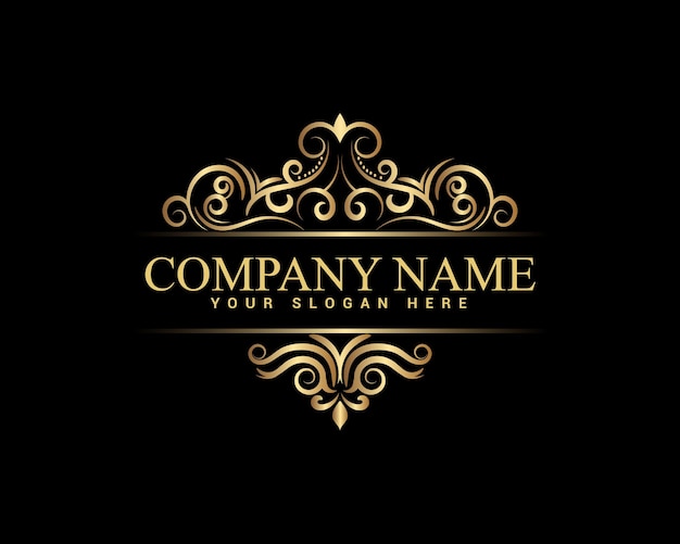 Vintage en luxe logo sjabloon Premium Vector, Royalty