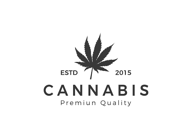 Vintage en Retro Cannabis of Marihuana Logo Design Inspiratie