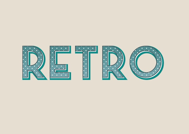 Vector vintage en retro tekststijl