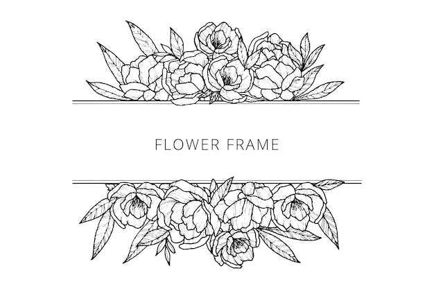 Vintage Engraved Frame Flower