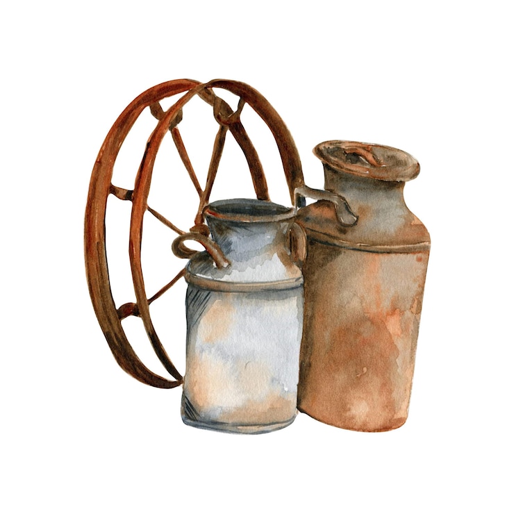 Vector vintage farm compositions