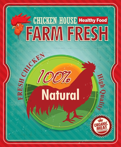 Vintage Farm Fresh poster design