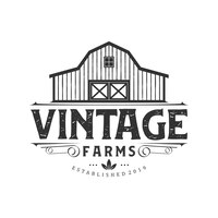 Vintage farm logo design