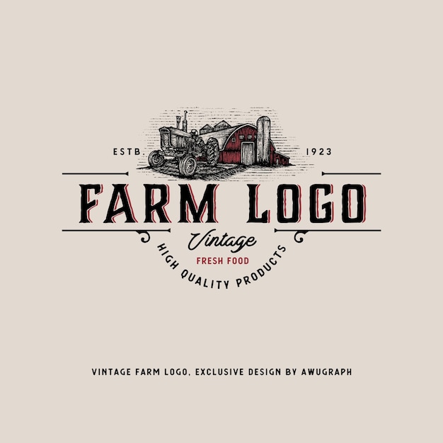 Logo dell'azienda agricola vintage