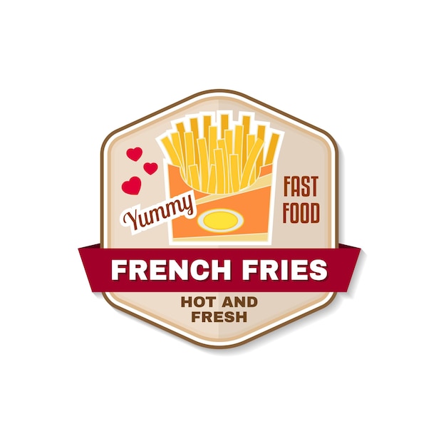 Vintage fastfood badge banner of logo embleem