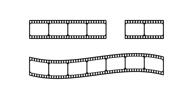 Vintage film Old film retro technologies image development editing gluing cutting director producer script sequence chronology of events Media concept Vector illustration