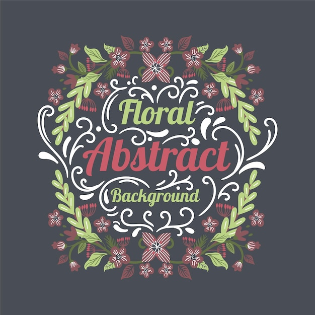vintage flat floral decor frame