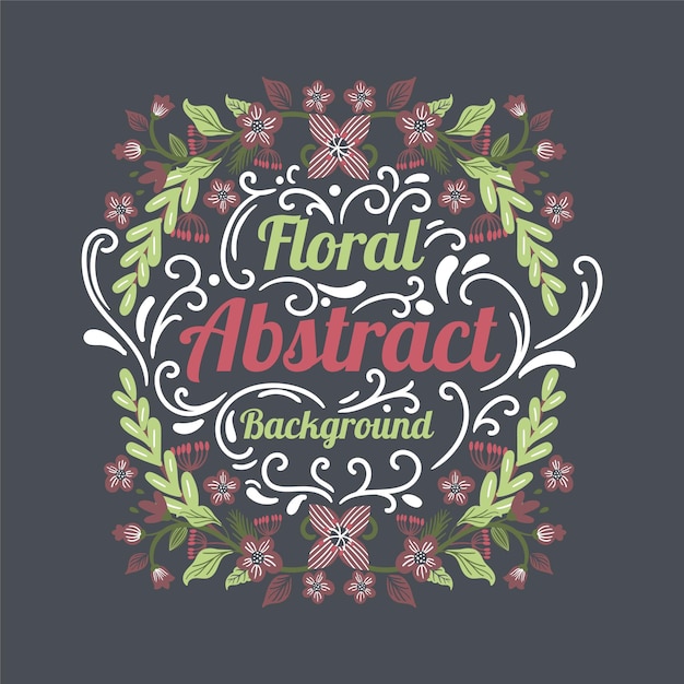 Vector vintage flat floral decor frame