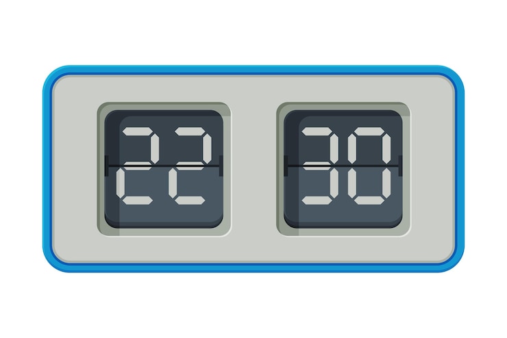 Vector vintage flip clock retro style time measuring instrument vector illustration