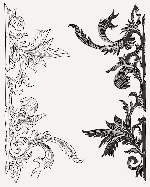 vintage flora ornament design background