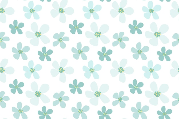 Vector vintage floral background floral pattern with small blue flowers