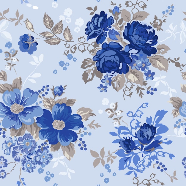 Vintage floral background  seamless pattern