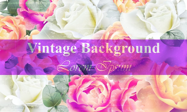 Vintage floral background