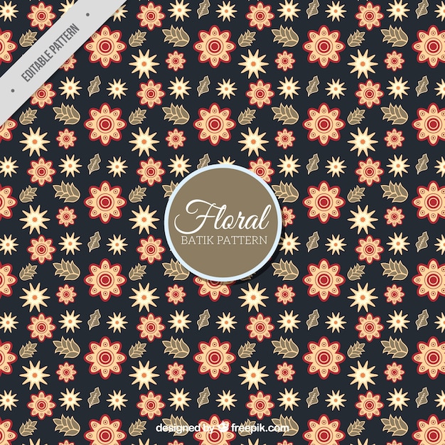 Vector vintage floral batikachtergrond