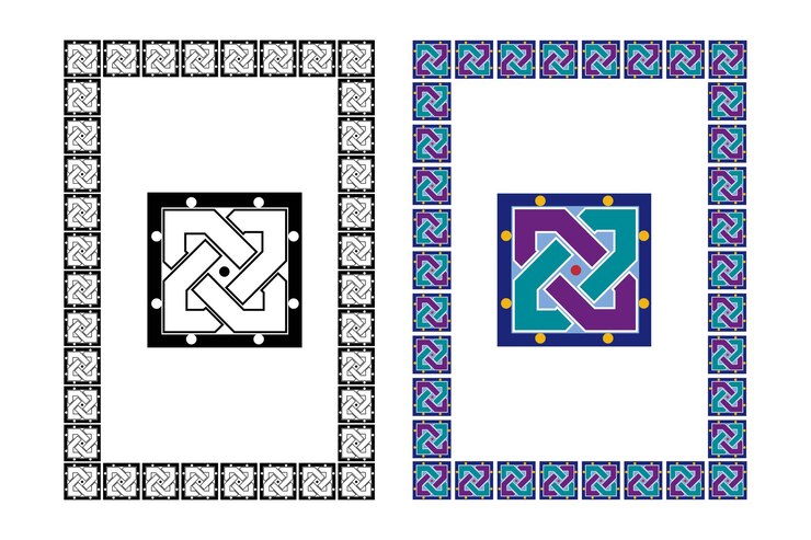 Vector vintage floral classic calligraphic retro vignette scroll frames ornamental design elements black and color set isolated vector