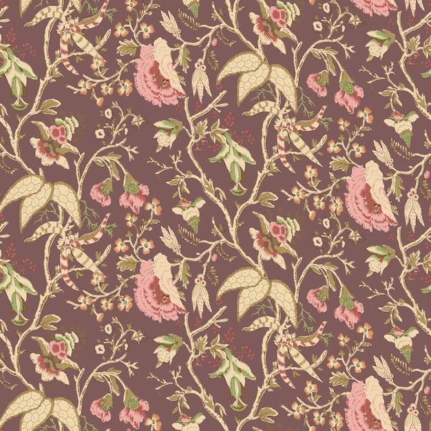 vintage floral fabric design