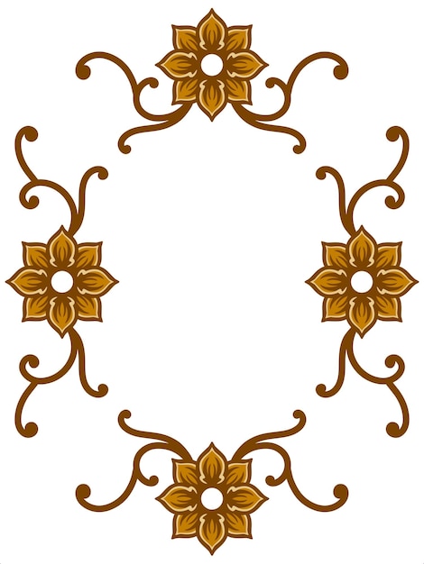 Vintage floral frame