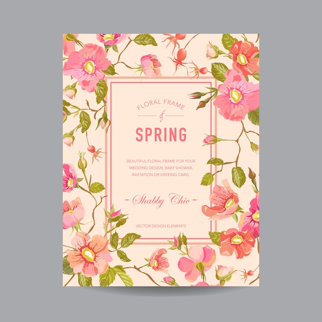 Vintage Floral invitation card