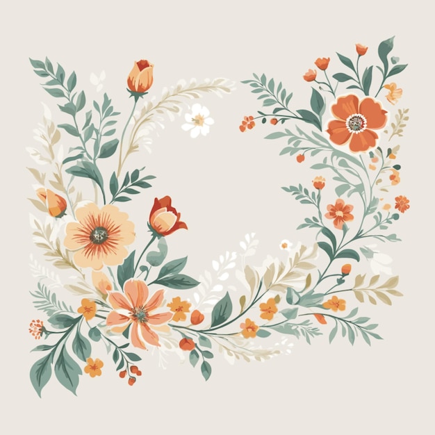 Vector vintage floral labels frames vector