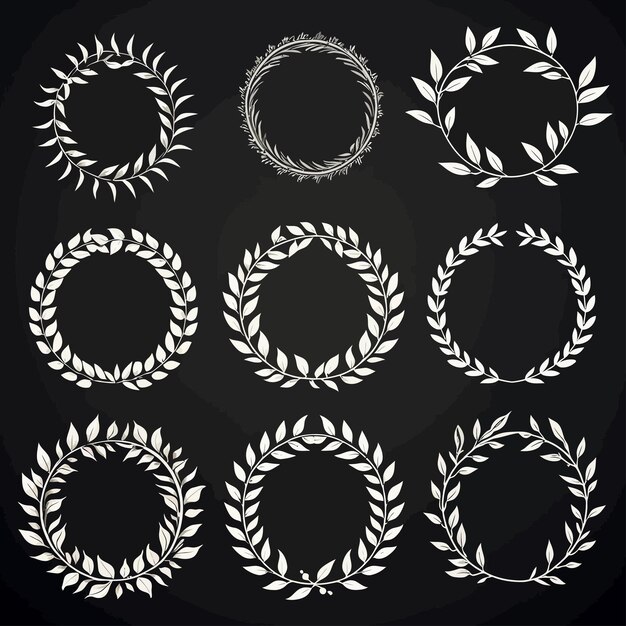 Vintage_floral_laurel_wreath_set_vector_design