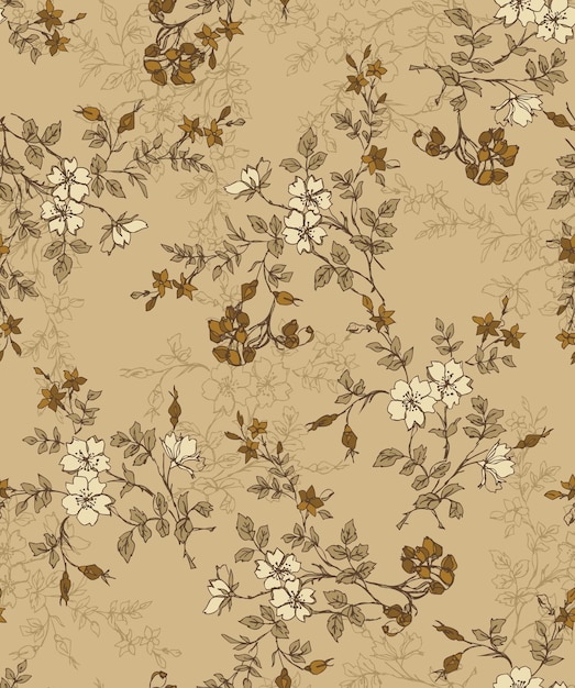 Vector vintage floral pattern vector background