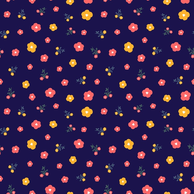 Vintage floral seamless pattern background