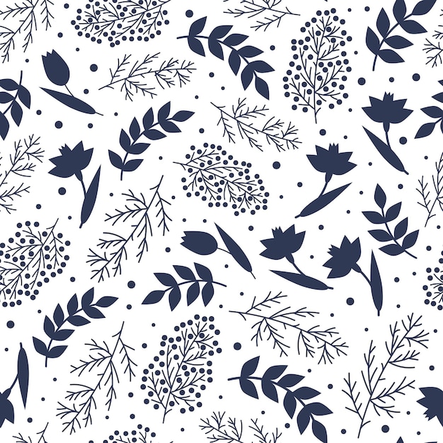 Vintage floral seamless pattern vector