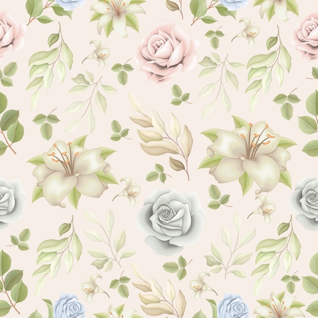 Vintage floral seamless pattern