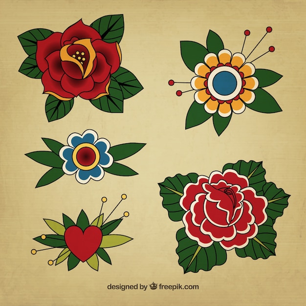 331,598 Vintage Flower Tattoo Vector Images, Stock Photos, 3D objects, &  Vectors | Shutterstock