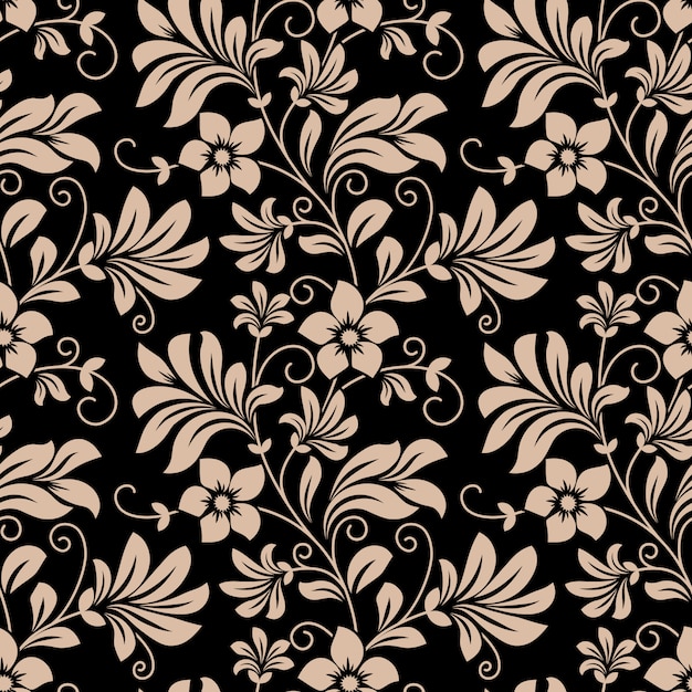 Vector vintage floral wallpaper