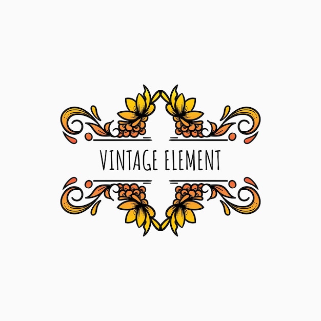 Vector vintage flourish ornament frame