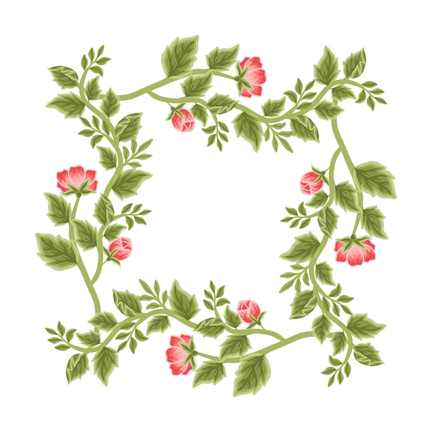 Vector vintage flower frame and wreath arrangements