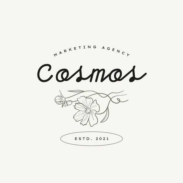 Vintage Flower logo template illustration for branding