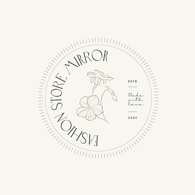 Vintage Flower logo template illustration for branding