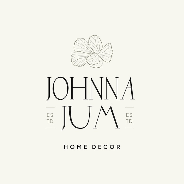 Premium Vector Vintage Flower logo template illustration for branding