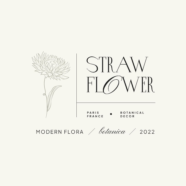 Vintage Flower logo template illustration for branding