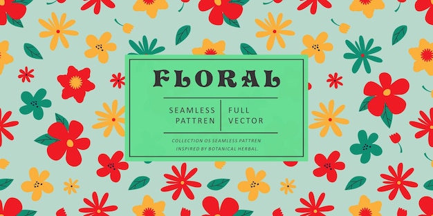 Vintage flower seamless pattern