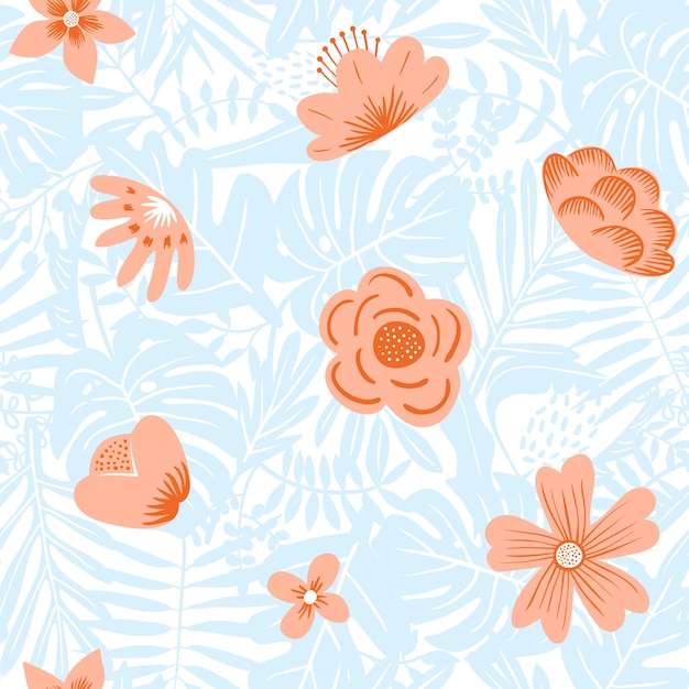 Vintage Flower Seamless Pattern