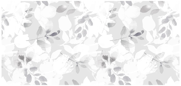 Vector vintage flower seamless vector pattern on background