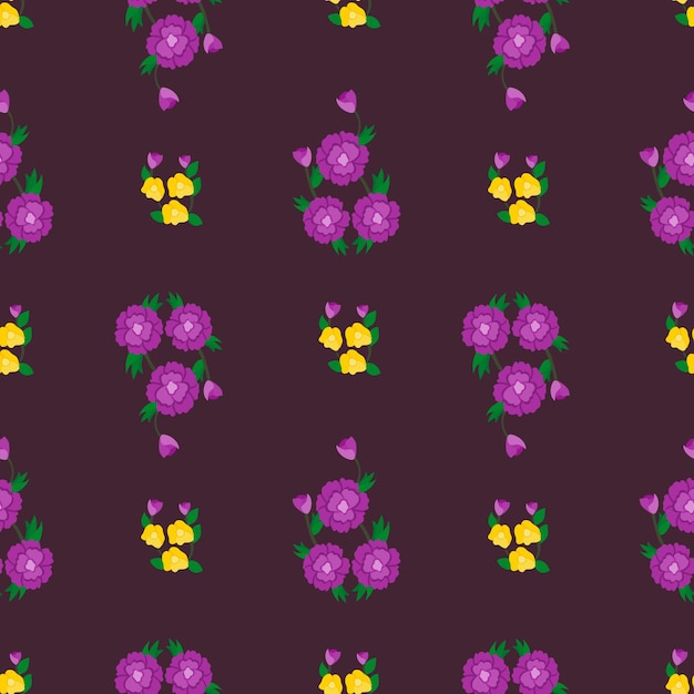 Vintage flower vector seamless pattern background