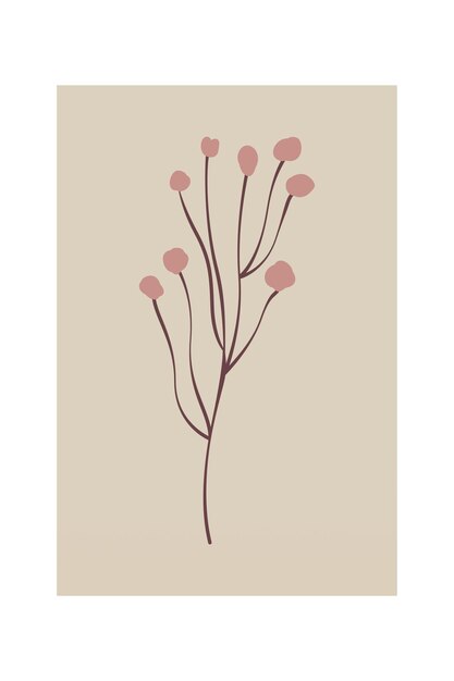 Vector vintage flower wall art decoration